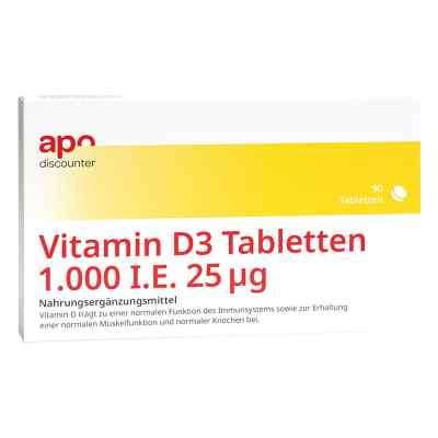 Witamina D3 tabletki 1.000 I.e. 25 µg  90 szt. od apo.com Group GmbH PZN 16511027