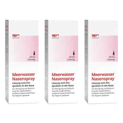 Woda morska Apodiscounter spray zestaw 3x20 ml od Pharma Aldenhoven GmbH & Co. KG PZN 08102154