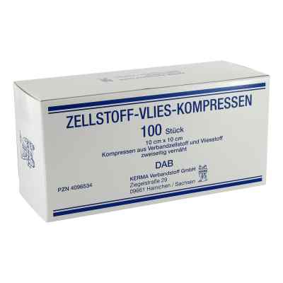 Zellstoff Vlies Kompressen 10x10cm unsteril 100 szt. od KERMA Verbandstoff GmbH PZN 04096534