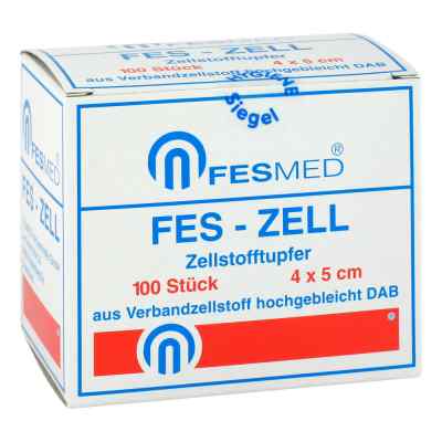Zellstofftupfer Fes Zell 4x5 cm hochgebleicht 100 szt. od FESMED Verbandmittel GmbH PZN 08851186