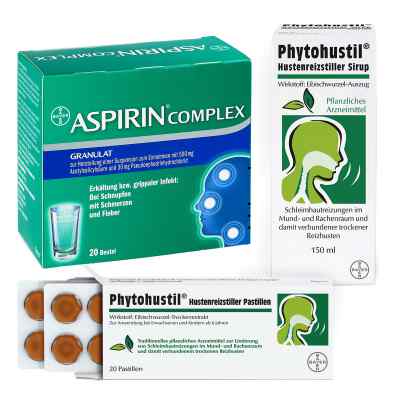 Zestaw na przeziębienie: Aspirin Complex, Phytohustil syrop prze