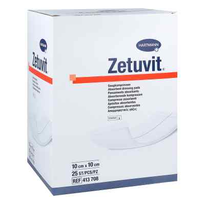 Zetuvit opatrunek sterylny 10x10 cm 25 szt. od PAUL HARTMANN AG PZN 02724334