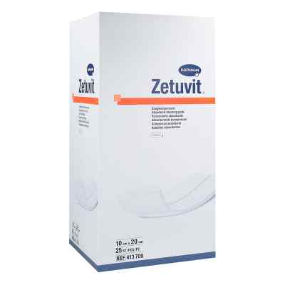 Zetuvit Saugkompresse steril 10x20 cm 25 szt. od PAUL HARTMANN AG PZN 02724340