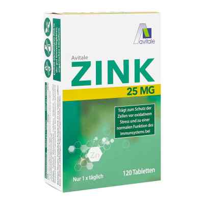 Zink 25 Mg Tabletten 120 szt. od Avitale GmbH PZN 17605061