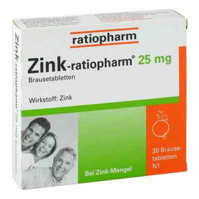 Zink Ratiopharm 25 mg Brausetabl. 20 szt. od ratiopharm GmbH PZN 00813252