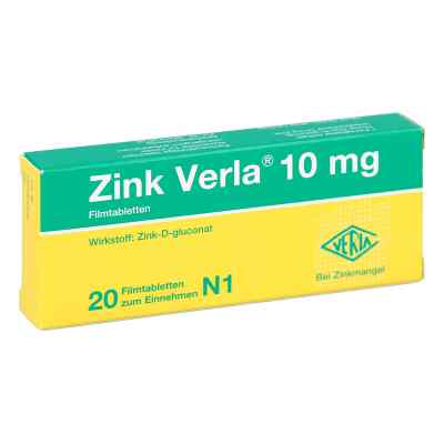 Zink Verla 10 mg Filmtabl. 20 szt. od Verla-Pharm Arzneimittel GmbH &  PZN 08912172