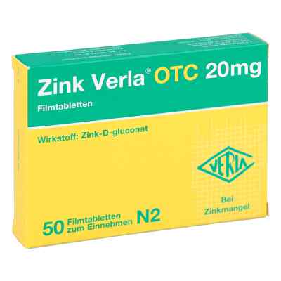 Zink Verla Otc 20 mg Filmtabl. 50 szt. od Verla-Pharm Arzneimittel GmbH &  PZN 03000532