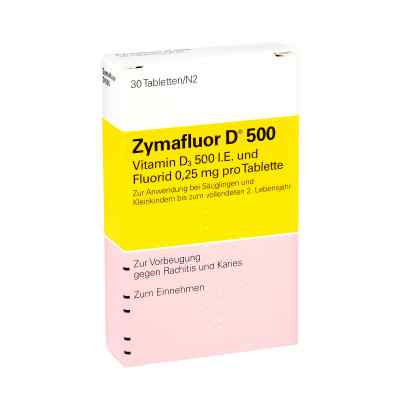 Zymafluor witamina D3 500 i.e. + fluorek 0,25 mg tabletki 30 szt. od Mylan Healthcare GmbH PZN 03665065