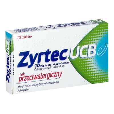 Zyrtec UCB 10 od AESICA PHARMACEUTICALS S.R.L. PZN 08301625
